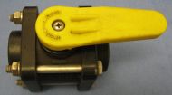 Ball Valve 1/2'' Full Port Bolted Poly (Norwesco Yellow Handle)