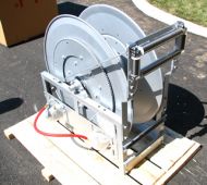 Hose Reel SS Wetted, Air Rewind, Reinforced Frame, Left Hand