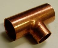 Tee Reducing 3/4'' x 1/2'' Copper