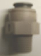 Tube Fitting Straight Tube 1/2'' x NPT 3/8'', Acetal