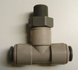 Tube Fitting Tee Tube x NPT 3/8'', Acetal