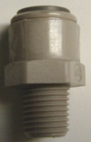 Tube Fitting Straight 3/8'' Tube x NPT 1/4'', Acetal