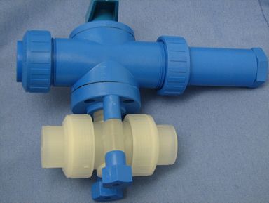 Polypropylene Spring Actuated Ballvalve 1/2'' EPDM