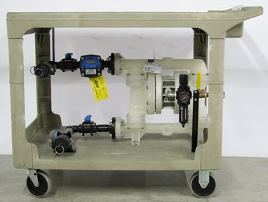 Transfer Pump Wilden/GPI Mounted On Plastic Cart