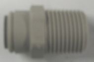 Tube Fitting Straight 3/8'' Tube x 1/2'' NPT, Acetal