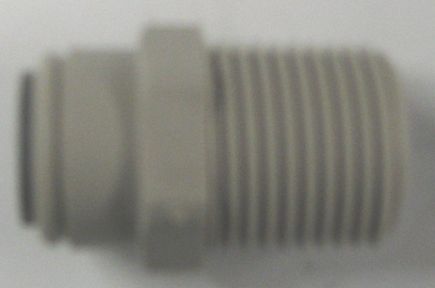 Tube Fitting Straight 3/8'' Tube x 1/2'' NPT, Acetal