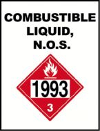 Container Label Combustable Liquid NOS 1993