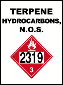 Container Label Terpene Hydrocarbons NOS 2319