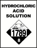 Container Label Hydrochloric Acid Solution 1789