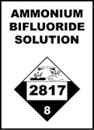 Container Label Ammonium Bifluoride Solution 2817