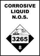 Container Label Corrosive Liquid 3265