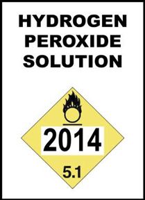 Container Label Hydrogen Peroxide Soln. 2014