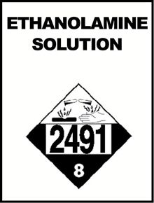 Container Label Ethanolamine Soln. 2491